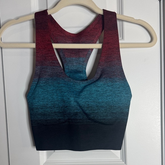 Athleta Other - Athleta Red and Blue Ombre Sports Bra